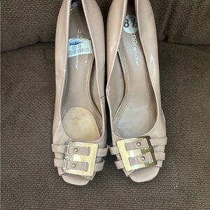 BCBGeneration Women's Peep Toe Heels - Tan
